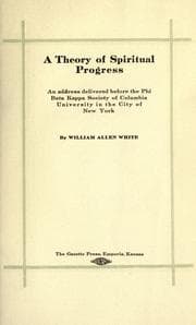Tapa de A theory of spiritual progress