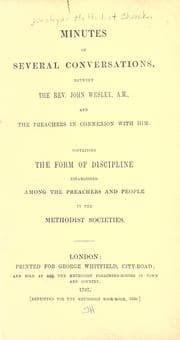 Tapa de Minutes of several conversations, between the Rev. John Wesley, A.M., and the preachers in connexion with him
