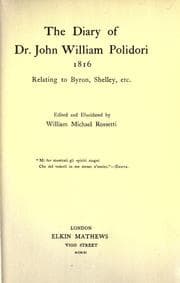 Tapa de Diary, 1816, relating to Byron, Shelley, etc