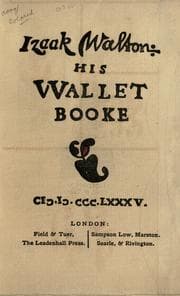 Tapa de Izaak Walton : his wallet booke
