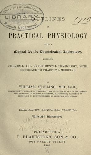 Tapa de Outlines of practical physiology