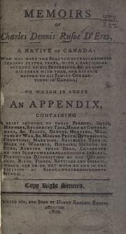 Tapa de Memoirs of Charles Dennis Rusoe D'Eres