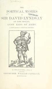 Tapa de The poetical works of Sir David Lyndsay of the Mount, Lion King at arms