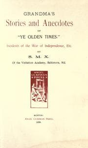 Tapa de Grandma's stories and anecdotes of "Ye olden times"