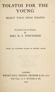 Tapa de Tolstoi for the young