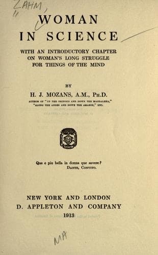 Tapa de Woman in science
