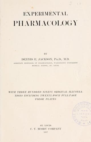 Tapa de Experimental pharmacology