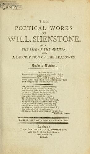 Tapa de Poetical works