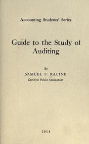 Tapa de Guide to the study of auditing