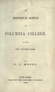 Tapa de An historical sketch of Columbia college