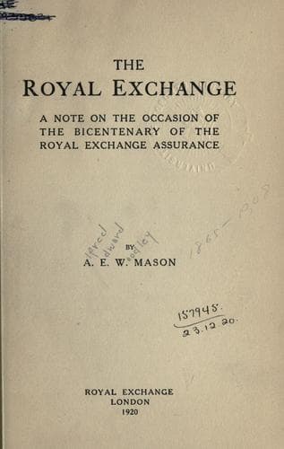Tapa de The Royal Exchange