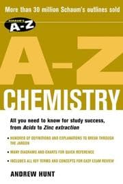 Tapa de Schaum's A-Z chemistry