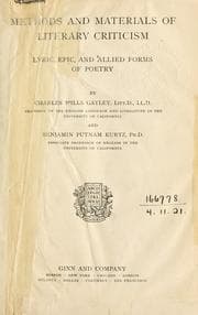 Tapa de Methods and materials of literary criticism
