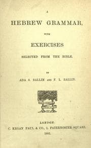 Tapa de A Hebrew grammar with exercises selected from the Bible