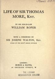 Tapa de The life of Sir Thomas More