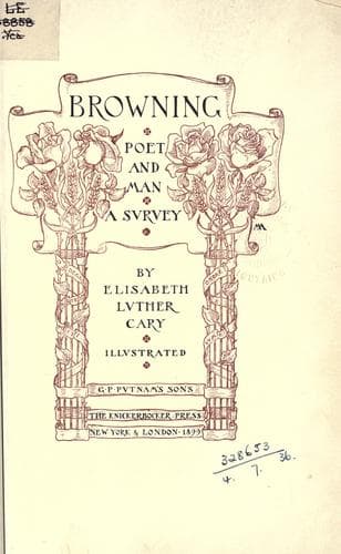 Tapa de Browning, poet and man