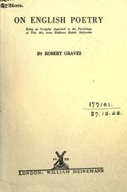 Tapa de On English poetry