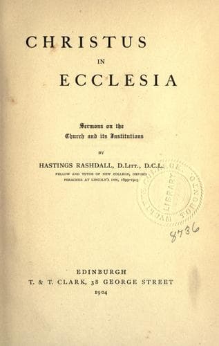 Tapa de Christus in ecclesia