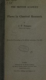 Tapa de Flaws in classical research
