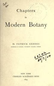 Tapa de Chapters in modern botany