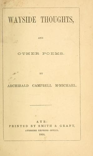 Tapa de Wayside thoughts and other poems