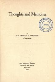 Tapa de Thoughts and memories