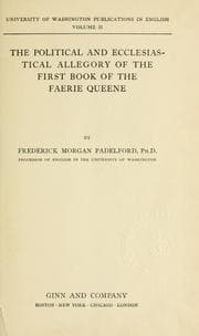 Tapa de The political and ecclesiastical allegory of the first book of the Faerie queene