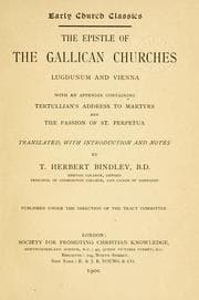 Tapa de The Epistle of the Gallican churches, Lugdunum and Vienna