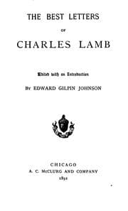 Tapa de The best letters of Charles Lamb