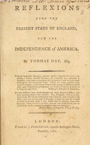 Tapa de Reflexions upon the present state of England