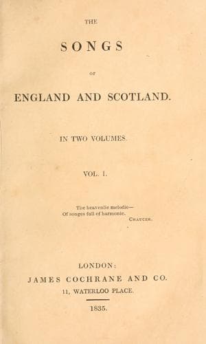 Tapa de The songs of England and Scotland