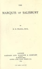 Tapa de The Marquis of Salisbury