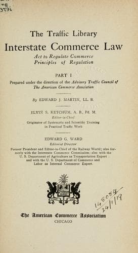 Tapa de Interstate commerce law