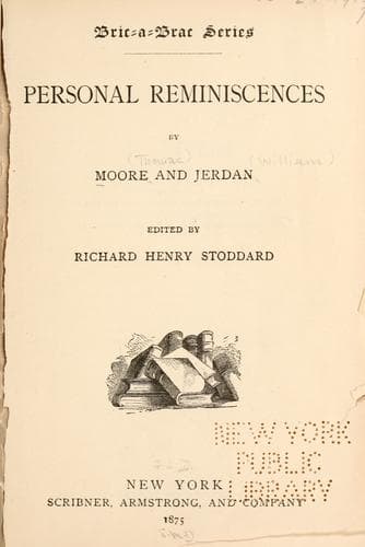Tapa de Personal reminiscences