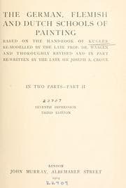 Tapa de The German, Flemish and Dutch schools of painting