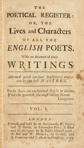 Tapa de The poetical register