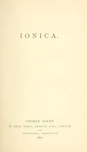 Tapa de Ionica.