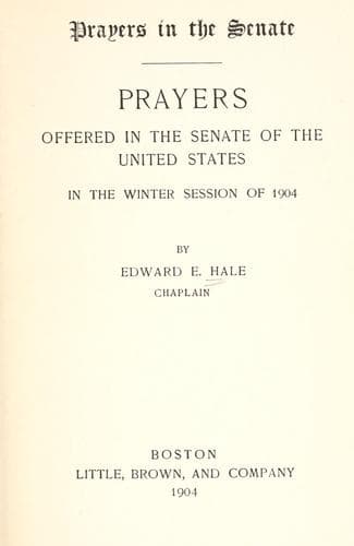 Tapa de Prayers in the Senate