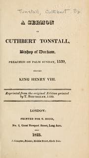 Tapa de A sermon of Cuthbert Tunstall, Bishop of Durham