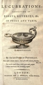 Tapa de Lucubrations: consisting of essays, reveries, &c., in prose and verse