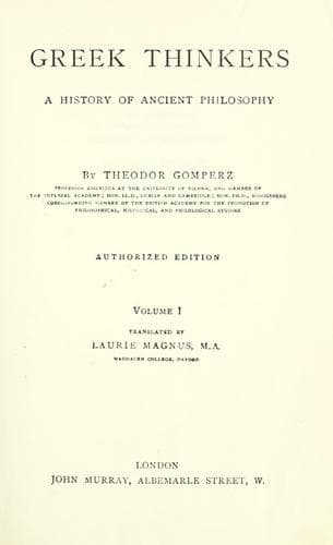 Tapa de Greek thinkers