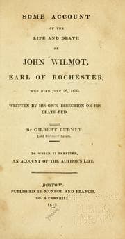 Tapa de Some account of the life and death of John Wilmot, Earl of Rochester