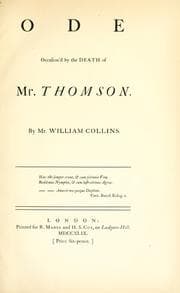 Tapa de Ode occasion'd by the death of Mr. Thomson