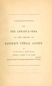 Tapa de Contributions from the Atharva-veda to the theory of Sanskrit verbal accent