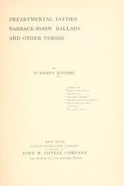Tapa de Departmental ditties, Barrack-room ballads, and other verses