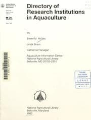 Tapa de Directory of research institutions in aquaculture