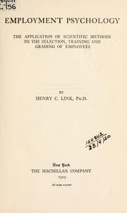 Tapa de Employment psychology