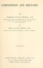 Tapa de Composition and rhetoric