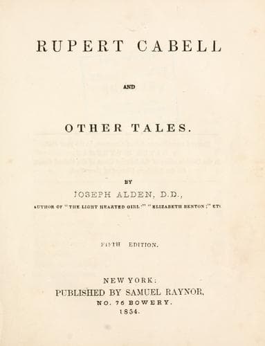 Tapa de Rupert Cabell
