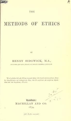 Tapa de The methods of ethics